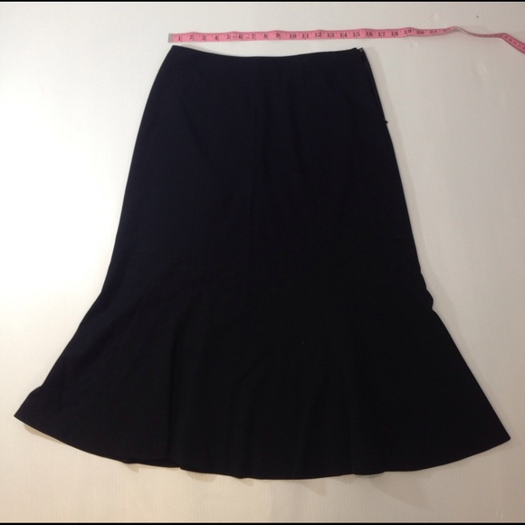 Chaps Black Panel Tulip Full Skirt Skirt Sz 6 modest - Picture 4 of 6